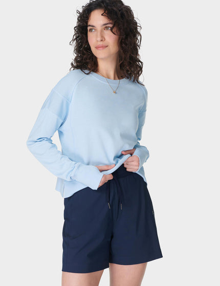 Sweaty Betty After Class Crop Sweatshirt - Breeze Blueimages5- The Sports Edit