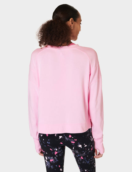 Sweaty Betty After Class Crop Sweatshirt - Chalk Pinkimages2- The Sports Edit