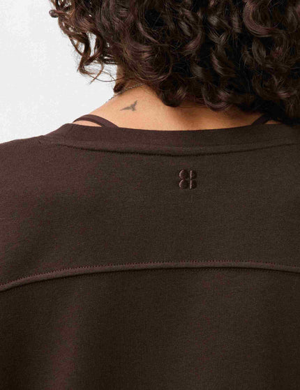 Sweaty Betty After Class Crop Sweatshirt - Espresso Brownimages3- The Sports Edit