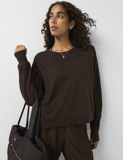 Sweaty Betty After Class Crop Sweatshirt - Espresso Brownimages1- The Sports Edit