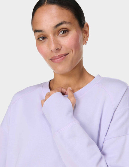 Sweaty Betty After Class Crop Sweatshirt - Heather Purpleimages3- The Sports Edit