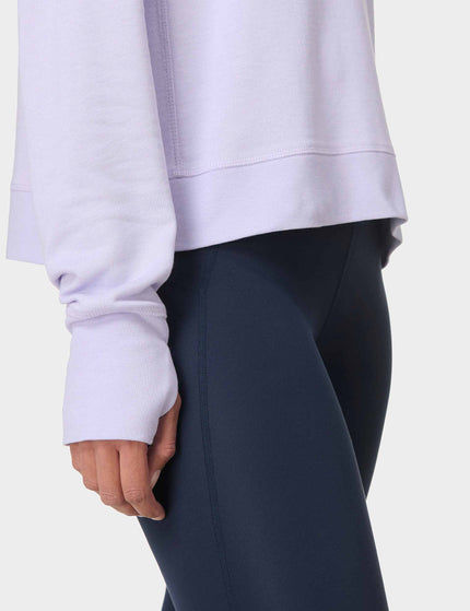 Sweaty Betty After Class Crop Sweatshirt - Heather Purpleimages4- The Sports Edit
