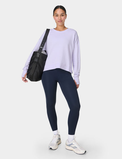 Sweaty Betty After Class Crop Sweatshirt - Heather Purpleimages5- The Sports Edit