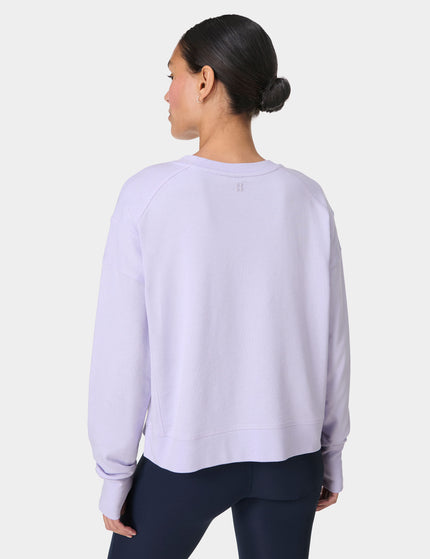Sweaty Betty After Class Crop Sweatshirt - Heather Purpleimages2- The Sports Edit