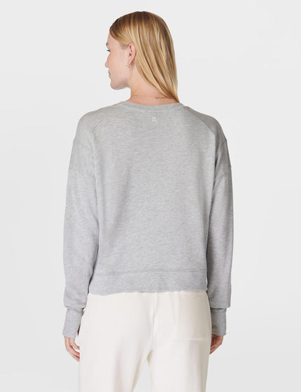 Sweaty Betty After Class Crop Sweatshirt - Light Grey Marlimages2- The Sports Edit