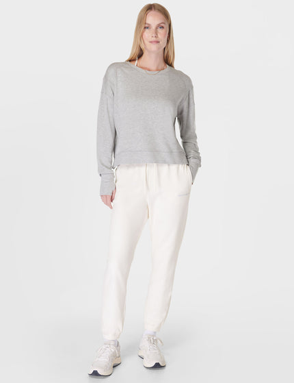 Sweaty Betty After Class Crop Sweatshirt - Light Grey Marlimages5- The Sports Edit