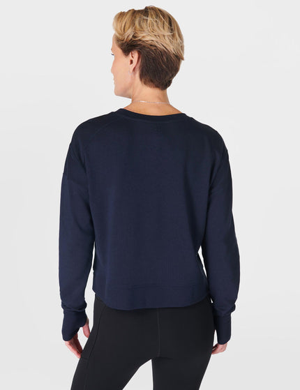 Sweaty Betty After Class Crop Sweatshirt - Navy Blueimages2- The Sports Edit