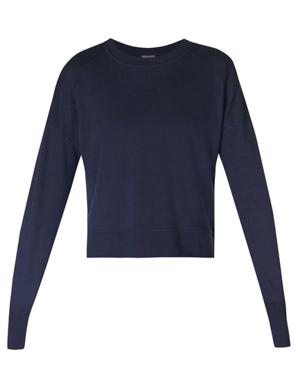 Sweaty Betty After Class Crop Sweatshirt - Navy Blueimages6- The Sports Edit