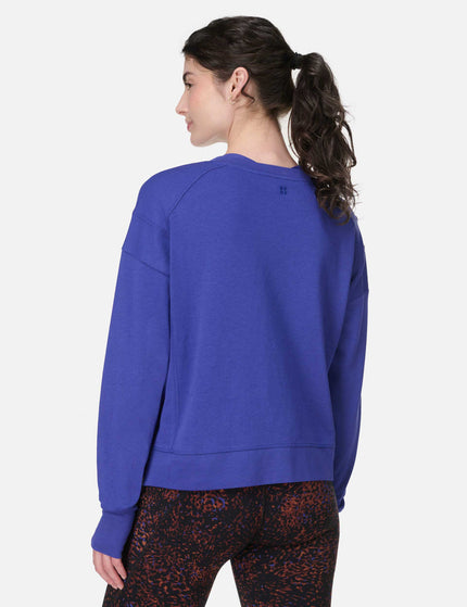 Sweaty Betty After Class Crop Sweatshirt - Rich Blueimages2- The Sports Edit