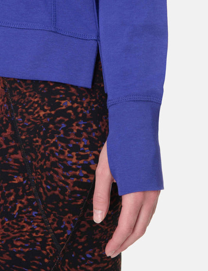 Sweaty Betty After Class Crop Sweatshirt - Rich Blueimages3- The Sports Edit
