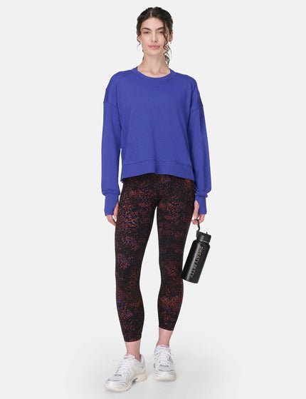 Sweaty Betty After Class Crop Sweatshirt - Rich Blueimages5- The Sports Edit