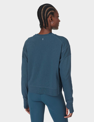 After Class Crop Sweatshirt - Subdued Blue