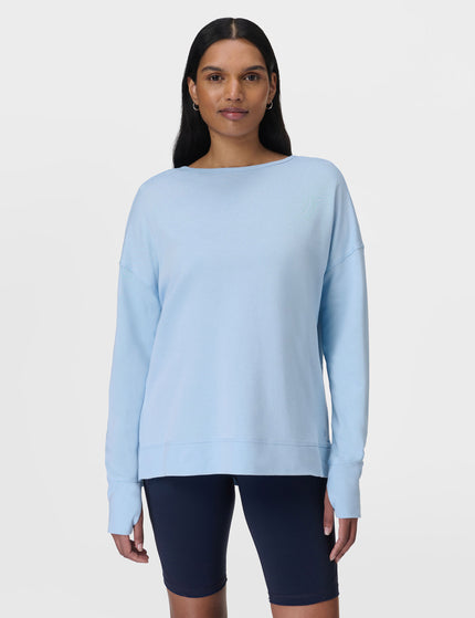 Sweaty Betty After Class Cross Back Sweatshirt - Breeze Blueimages2- The Sports Edit