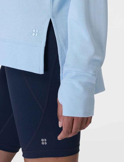 Sweaty Betty After Class Cross Back Sweatshirt - Breeze Blueimages4- The Sports Edit
