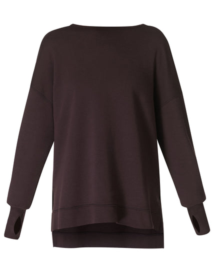 Sweaty Betty After Class Cross Back Sweatshirt - Sable Brownimages6- The Sports Edit