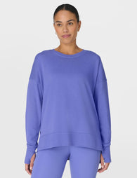 Sweaty Betty | After Class Long Sweat - Aura Blue | The Sports Edit