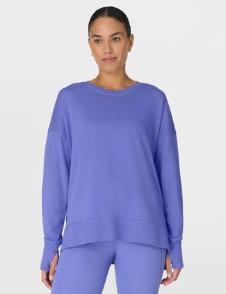 After Class Longline Sweatshirt - Aura Blue