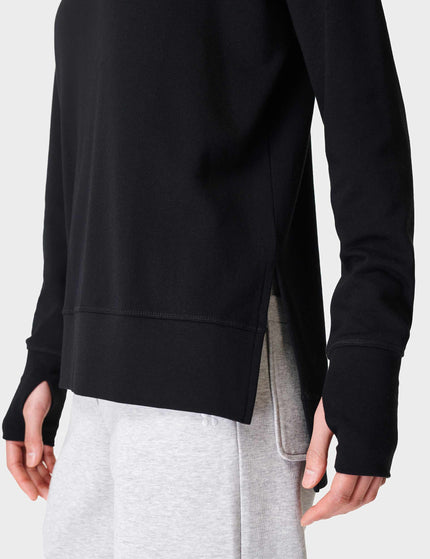 Sweaty Betty After Class Longline Sweatshirt - Blackimages2- The Sports Edit