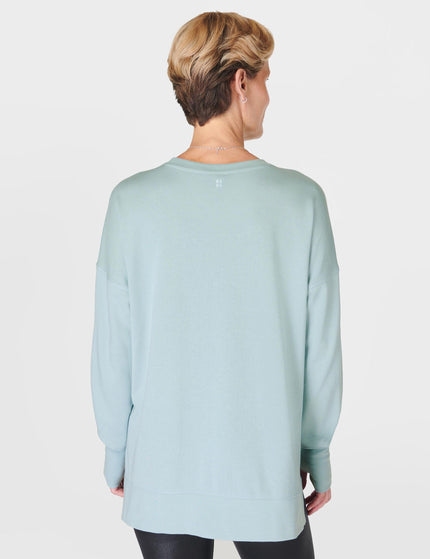 Sweaty Betty After Class Longline Sweatshirt - Muted Teal Blueimages2- The Sports Edit