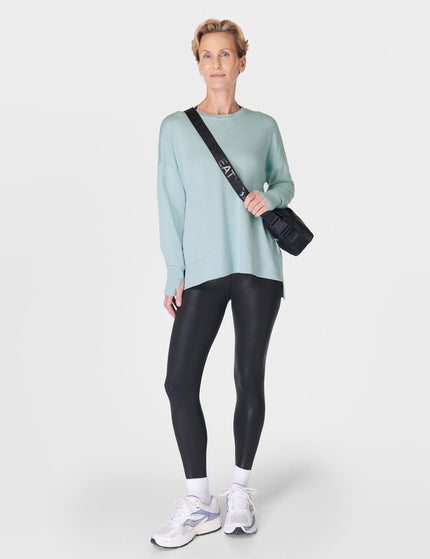 Sweaty Betty After Class Longline Sweatshirt - Muted Teal Blueimages6- The Sports Edit