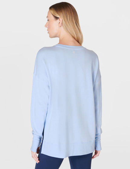 Sweaty Betty After Class Longline Sweatshirt - Breeze Blueimages2- The Sports Edit