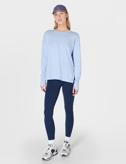 Sweaty Betty After Class Longline Sweatshirt - Breeze Blueimages6- The Sports Edit