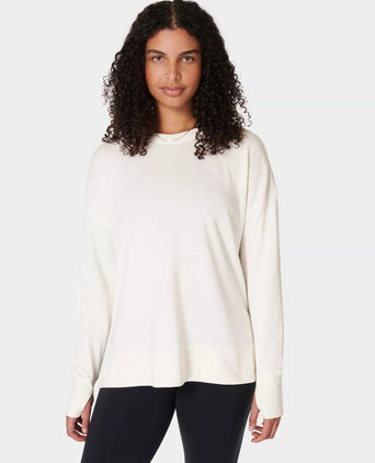 After Class Longline Sweatshirt - Lily White
