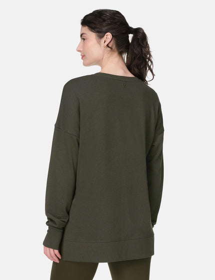 Sweaty Betty After Class Longline Sweatshirt - Nori Greenimages2- The Sports Edit