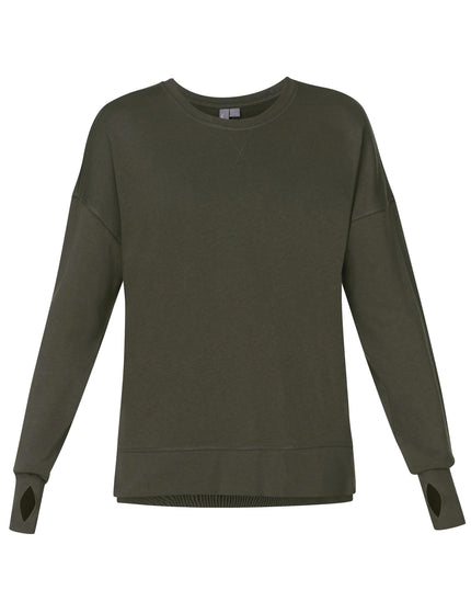 Sweaty Betty After Class Longline Sweatshirt - Nori Greenimages6- The Sports Edit