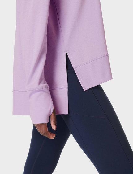 Sweaty Betty After Class Longline Sweatshirt - Prism Purpleimages4- The Sports Edit