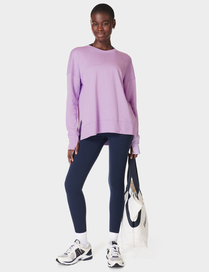 Sweaty Betty After Class Longline Sweatshirt - Prism Purpleimages5- The Sports Edit