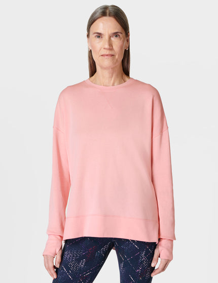 Sweaty Betty After Class Longline Sweatshirt - Soft Pinkimages1- The Sports Edit