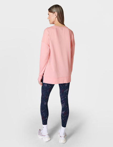 Sweaty Betty After Class Longline Sweatshirt - Soft Pinkimages2- The Sports Edit