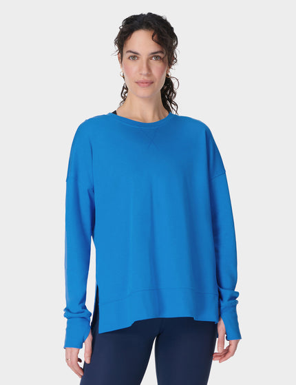 Sweaty Betty After Class Longline Sweatshirt - Tidal Blueimages1- The Sports Edit