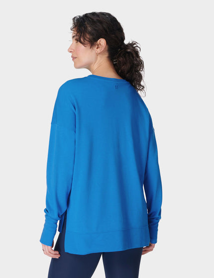 Sweaty Betty After Class Longline Sweatshirt - Tidal Blueimages2- The Sports Edit