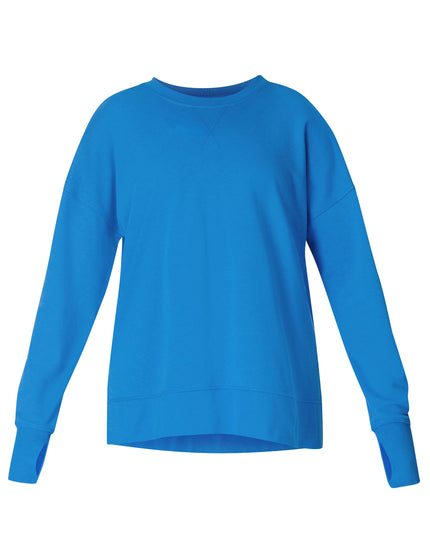 Sweaty Betty After Class Longline Sweatshirt - Tidal Blueimages7- The Sports Edit