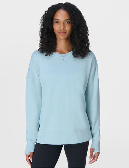 Sweaty Betty After Class Longline Sweatshirt - Vista Blueimages1- The Sports Edit