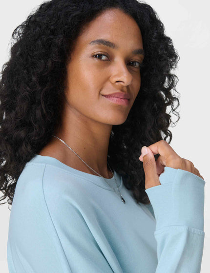 Sweaty Betty After Class Longline Sweatshirt - Vista Blueimages3- The Sports Edit