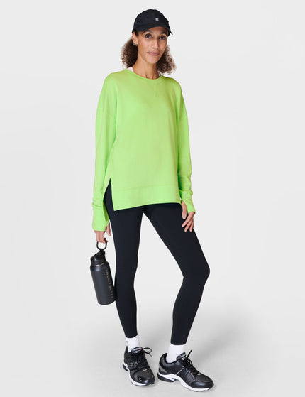 Sweaty Betty After Class Longline Sweatshirt - Zest Greenimages7- The Sports Edit