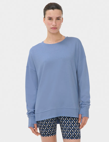 Sweaty Betty After Class Open Back Tie Sweatshirt - Faded Blueimages1- The Sports Edit