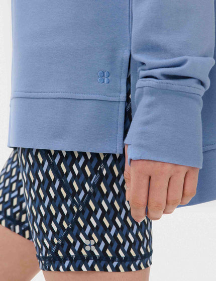 Sweaty Betty After Class Open Back Tie Sweatshirt - Faded Blueimages4- The Sports Edit