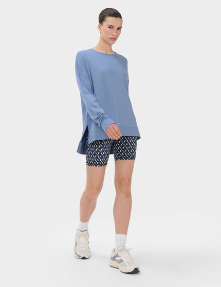 Sweaty Betty After Class Open Back Tie Sweatshirt - Faded Blueimages5- The Sports Edit