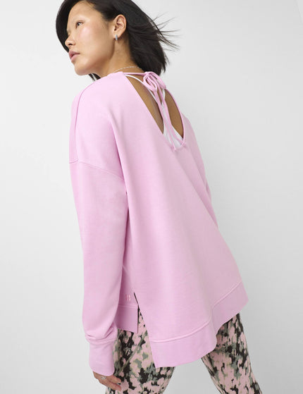 Sweaty Betty After Class Open Back Tie Sweatshirt - Lilac Pinkimages2- The Sports Edit