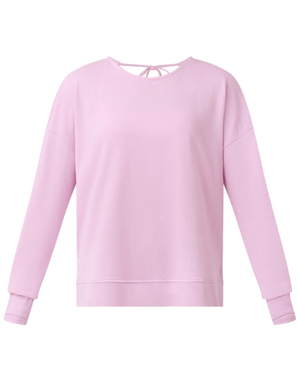 Sweaty Betty After Class Open Back Tie Sweatshirt - Lilac Pinkimages5- The Sports Edit