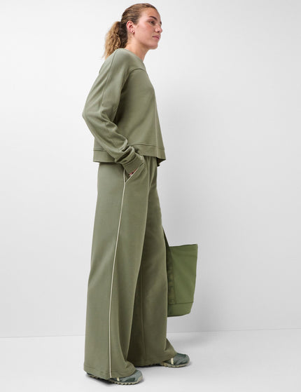 Sweaty Betty After Class Piped Wide Leg Trouser - Bracken Greenimages4- The Sports Edit