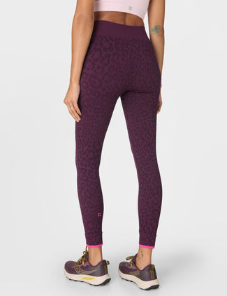 Animal Base Layer Legging - Purple Leo Jacquard