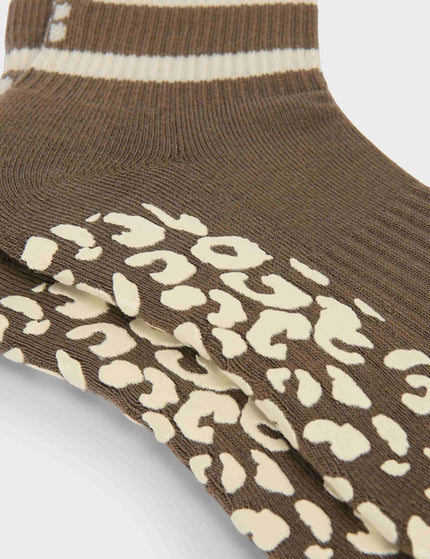 Sweaty Betty Animal Print Mini Pilates Crew Gripper 2 Pack - Khaki Brown/Pebble Beigeimages3- The Sports Edit