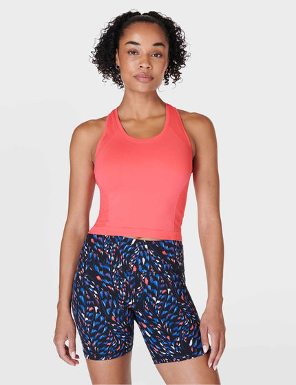 Sweaty Betty Athlete Crop Seamless Gym Vest - Coral Pinkimages1- The Sports Edit