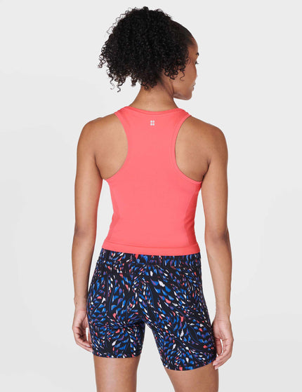 Sweaty Betty Athlete Crop Seamless Gym Vest - Coral Pinkimages3- The Sports Edit