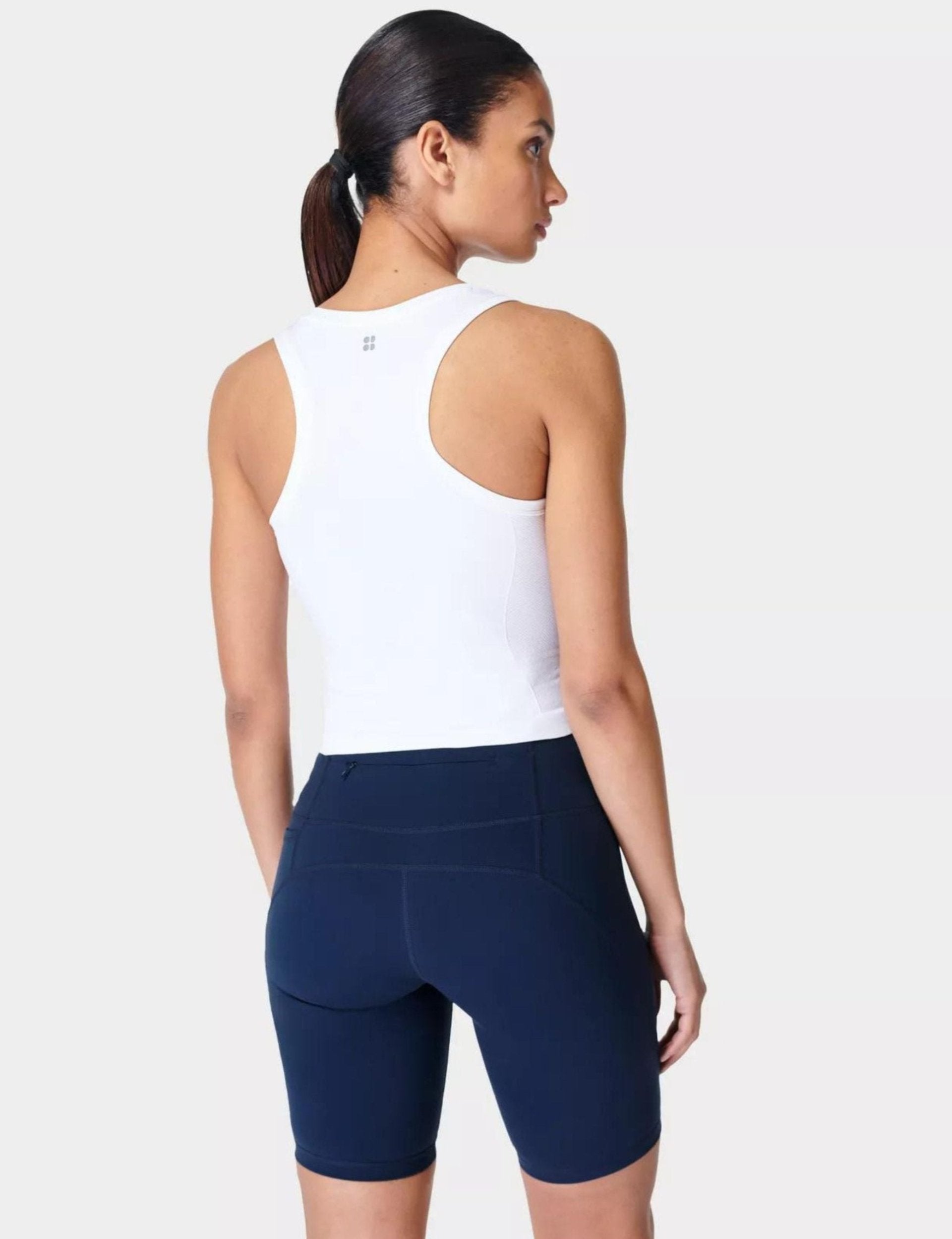 Sweaty Betty | Athlete Crop Seamless Gym Vest -White | The Sports Edit